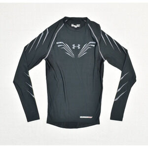Under Armour Men's T Shirt Long Sleeve Polyester Black Size M GRIP Heatgear